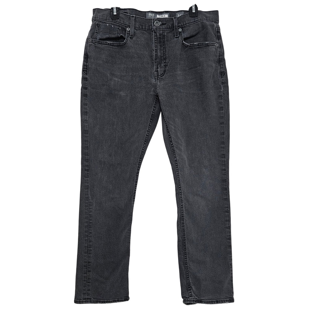 BKE Jake Straight Leg Gray/Black Wash Denim Jeans‎ Mens 34S Skater Grunge